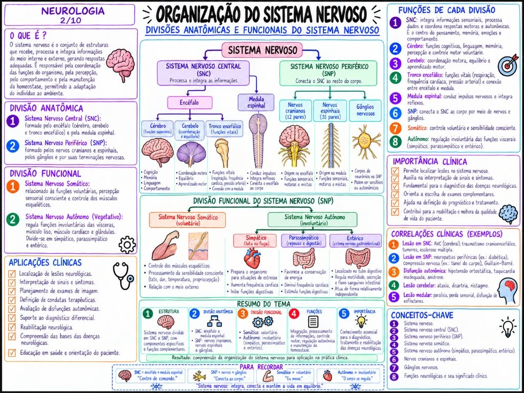 Neurologia 2/10: Organização do Sistema Nervoso