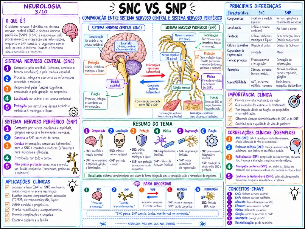 Neurologia 3/10: SNC vs. SNP