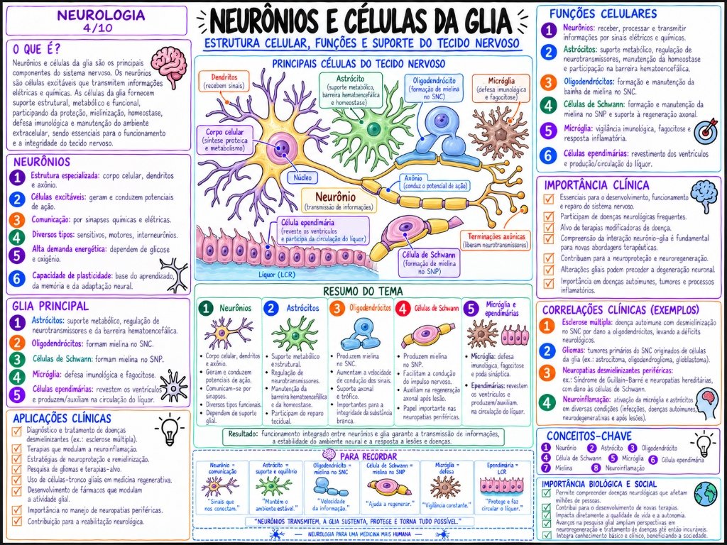 Neurologia 4/10: Neurônios e Células da Glia
