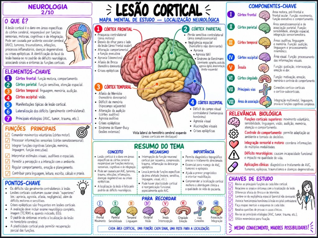 Neurologia 2/10: Lesão Cortical