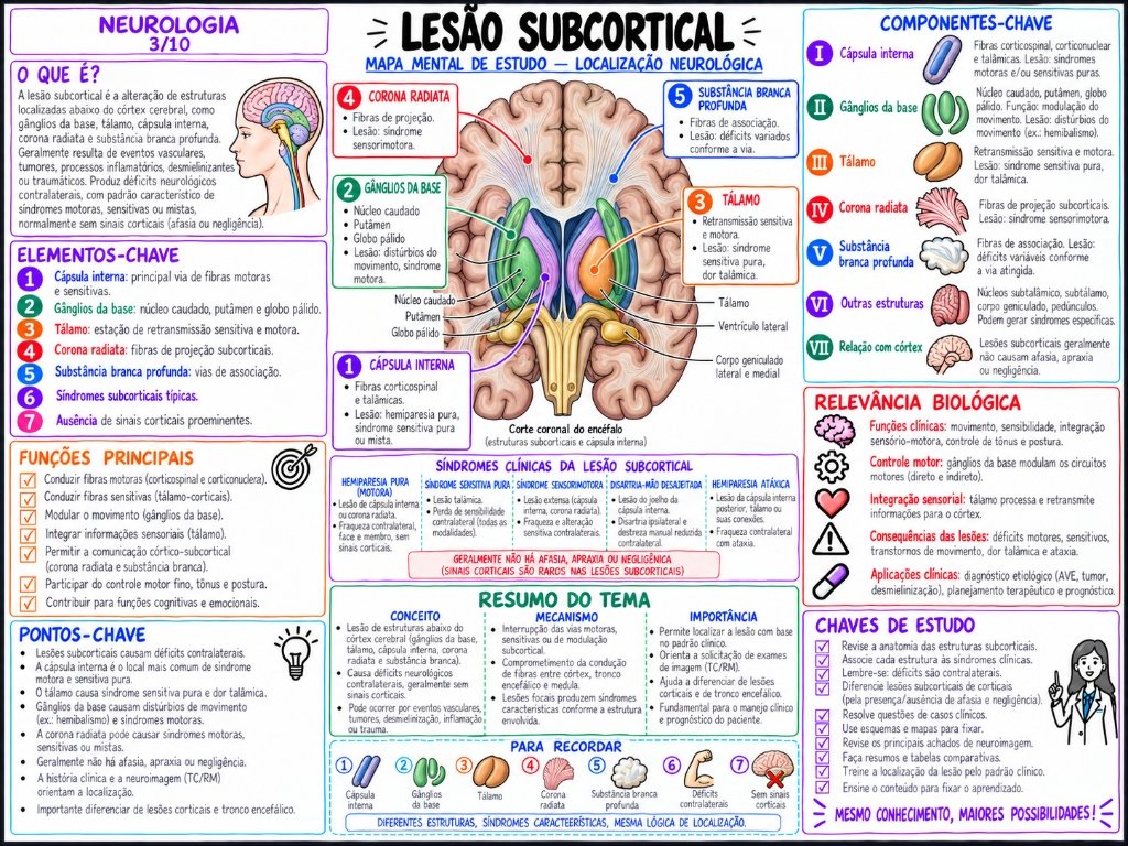 Neurologia 3/10: Lesão Subcortical
