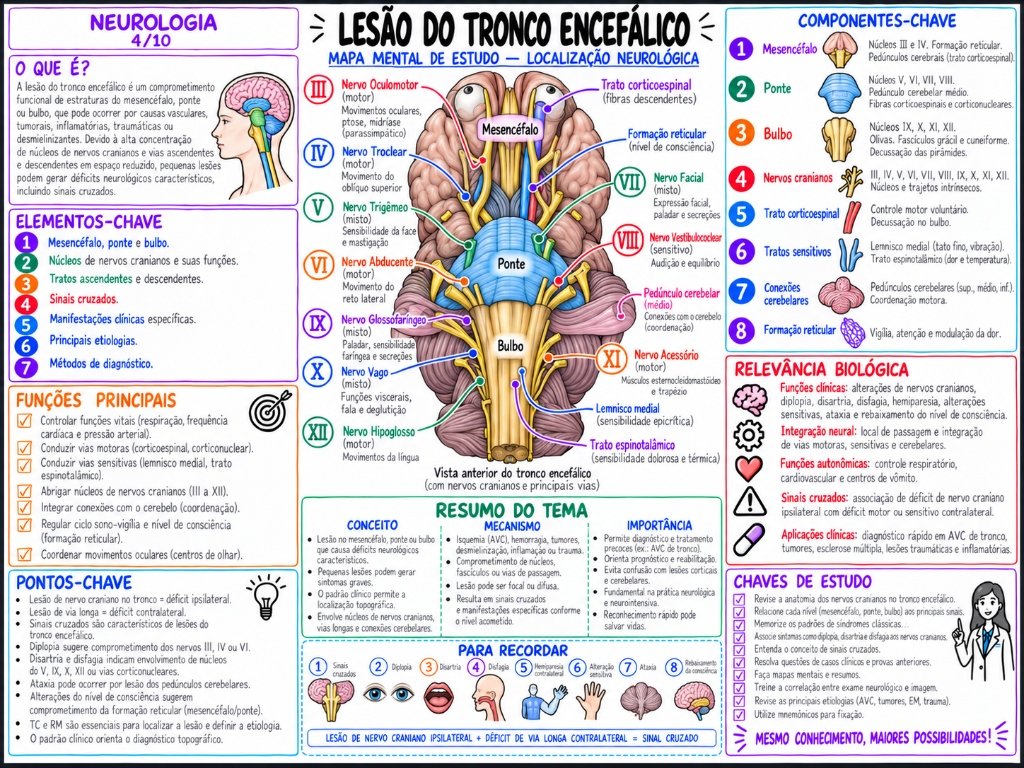 Neurologia 4/10: Lesão do Tronco Encefálico