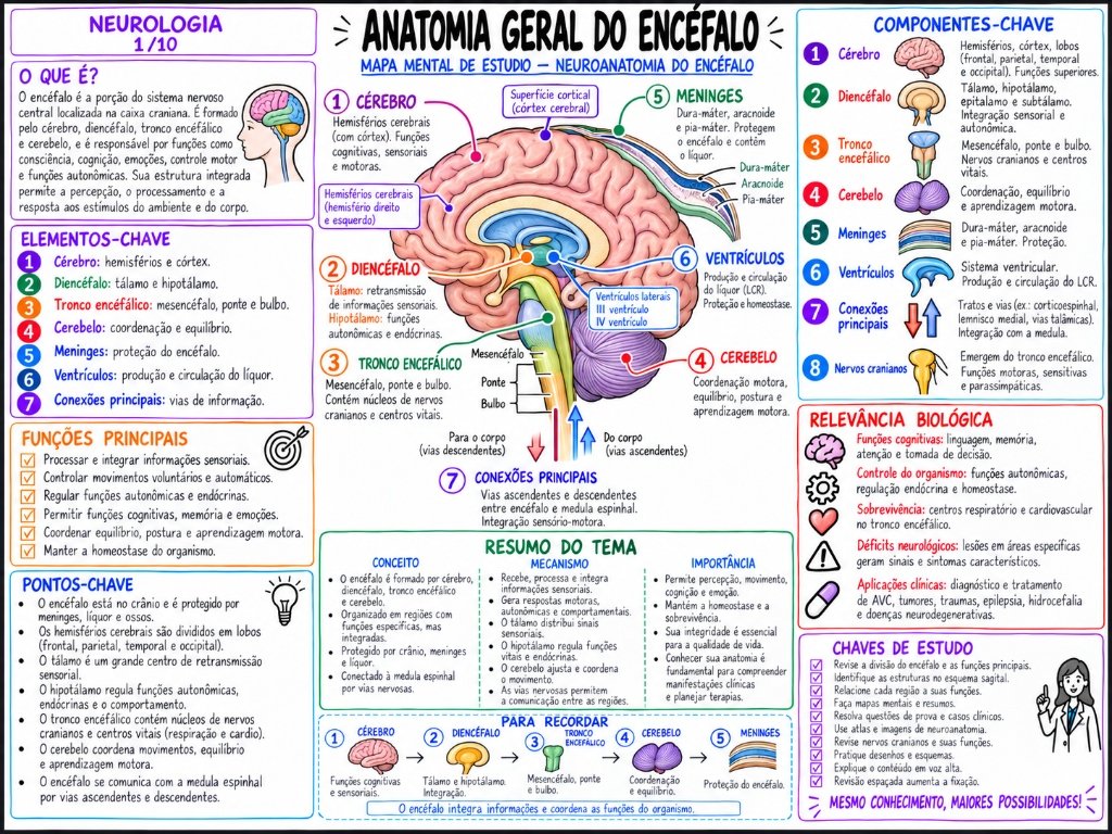 Neurologia 1/10: Anatomia Geral do Encéfalo