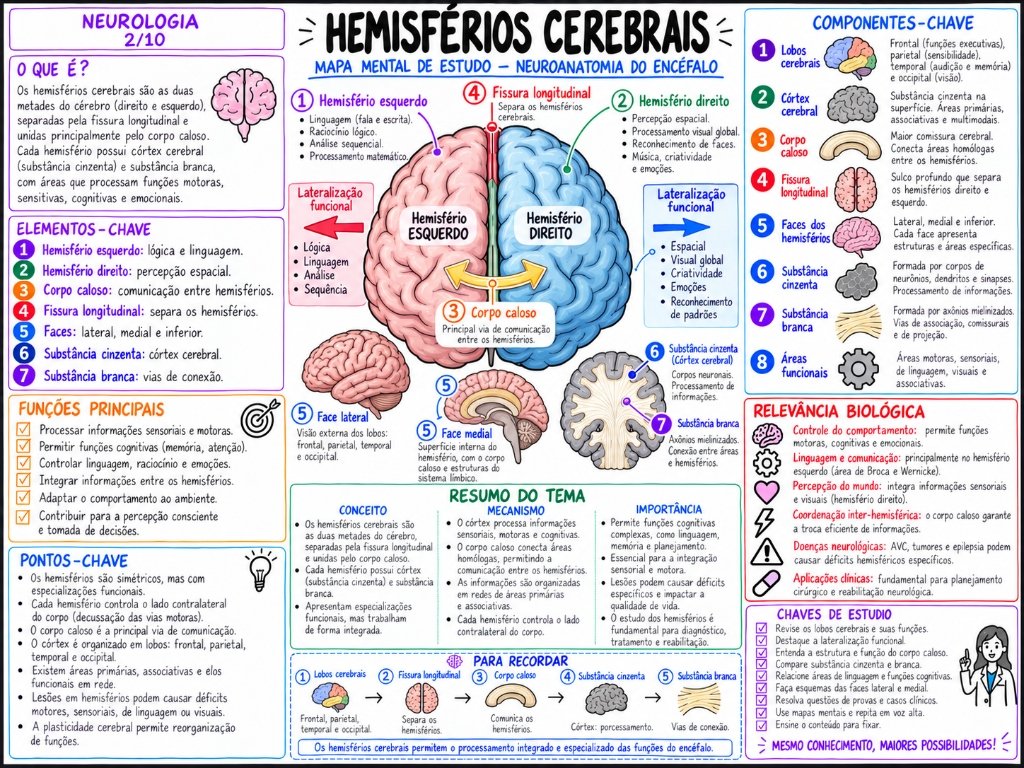 Neurologia 2/10: Hemisférios Cerebrais