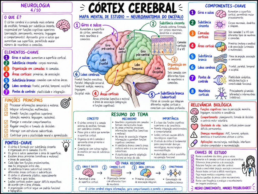 Neurologia 4/10: Córtex Cerebral