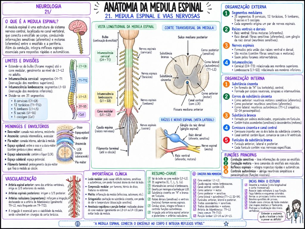 Neurologia 21: Anatomia da Medula Espinal